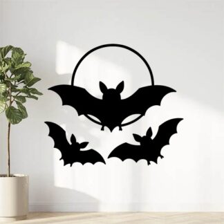 Sticker autocollant Des chauves-souris devant une pleine lune décoration decostickerstore - 9TPMAG