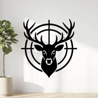 Sticker autocollant Tête de cerf dans une cible décoration decostickerstore - A6OZFZ