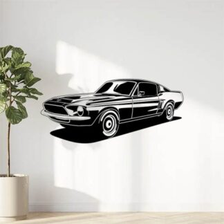 Sticker Autocollant voiture muscle car silouhette BVw187294