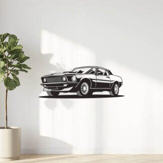 Sticker Autocollant voiture muscle car silouhette BVw187317