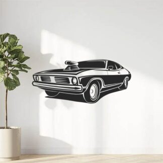 Sticker Autocollant voiture muscle car silouhette BVw18733
