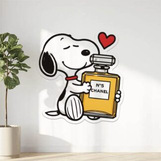 Autocollant Snoopy aime Chanel n°5 décoration decostickerstore - BWQLK6