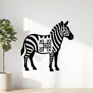 Sticker autocollant Zèbre avec rayures morpion décoration decostickerstore - IS6PZY