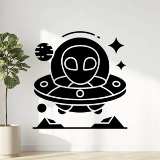 sticker autocollant alien extraterrestre ovni 4 KOVJG