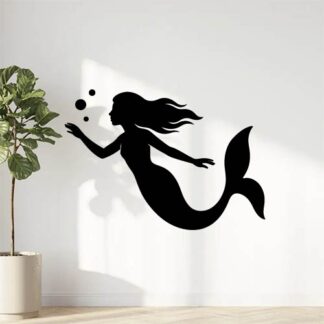 Sticker autocollant sirenetta qui nage décoration decostickerstore - LHIREU