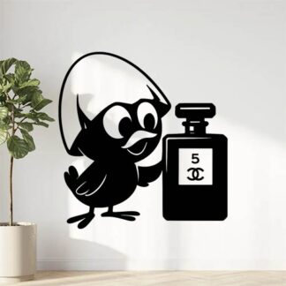Sticker autocollant Calimero aime Chanel n°5 décoration decostickerstore - NF5BE6