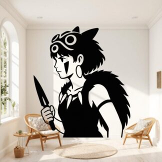 Sticker autocollant Princesse Mononoké manga décoration decostickerstore - O7FKV0