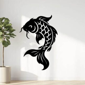 Sticker autocollant Poisson Carpe koi tribal décoration decostickerstore - OIRKNC