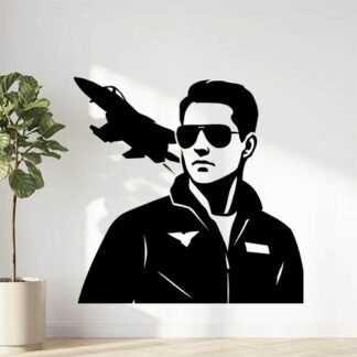 Sticker autocollant Maverick pilote de chasse décoration decostickerstore - PTRDOG