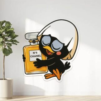 Autocollant Calimero aime Chanel n°5 décoration decostickerstore - QUBJL5