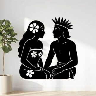 Sticker autocollant Hinano Tahiti vahiné et tané décoration decostickerstore - SG7RCO