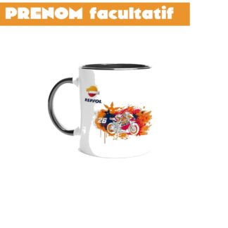 Repsol N°26 Mug en céramique blanche 325 ml (11 oz) avec intérieur coloré