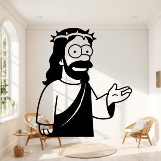 Sticker autocollant Jésus façon Simpson décoration decostickerstore - SQO3PQ