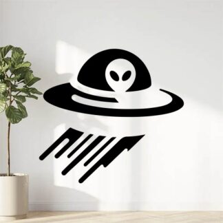 sticker autocollant ovni alien extraterrestre 4 UJUOF