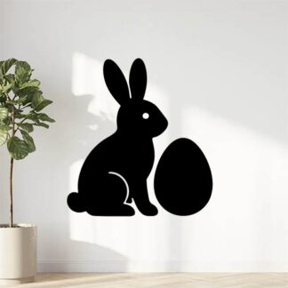 Sticker autocollant Lièvre de Pâques décoration decostickerstore - UQT1ZO
