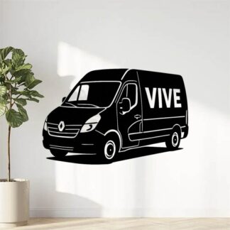 Sticker autocollant un fourgon Renault avec l'inscription Vive le décoration decostickerstore - WJIU2Y