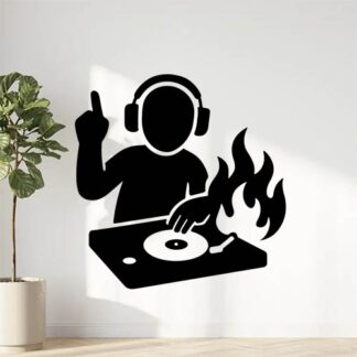 Sticker autocollant Dj brûlant sneh décoration decostickerstore - XGMEDZ