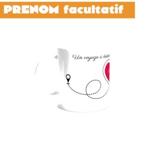 Mug voyage amour à personnaliser