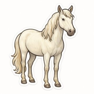 Autocollant Cheval blanc décoration decostickerstore - GR1GZK