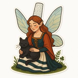 Autocollant Fée Bretagne chat noir décoration decostickerstore - YQI5NN