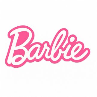 Autocollant Je veux le symbole écrit de Barbie rose à l'extérieur et blanc à l'intérieur, mais comme avant, sans bord noir. décoration decostickerstore - KJSX4R