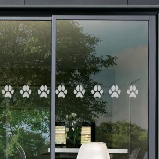 Sticker frise anti collision empreinte animaux fenêtre DZTWC