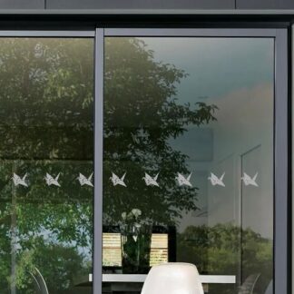 sticker dépoli frise anti collision oiseau fenêtre 18UFF