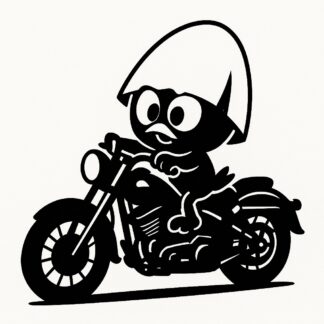 Sticker autocollant Calimero sur une moto Harley décoration decostickerstore - SXZT2Y