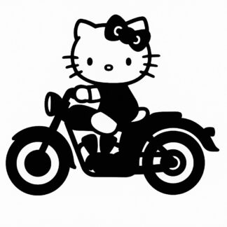 Sticker autocollant Hello Kitty sur une moto Harley décoration decostickerstore - EBHQT5