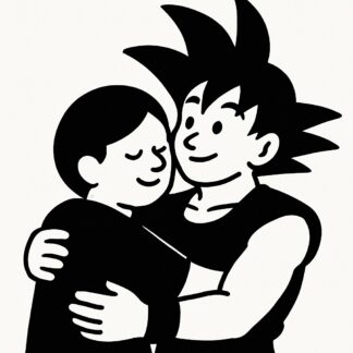 Sticker autocollant J'aime Son Goku. décoration decostickerstore - GWGPHU