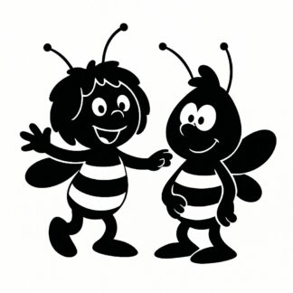 Sticker autocollant Maya l’abeille et Willie décoration decostickerstore - GJPX2D