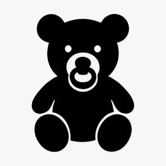 Sticker autocollant Ours avec une tétine décoration decostickerstore - VZFMOX