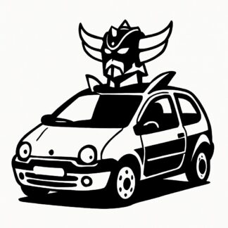 Sticker autocollant Twingo goldorak décoration decostickerstore - H6GFEJ