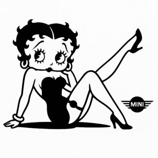 Sticker autocollant betty boop allongée et sexy avec logo mini décoration decostickerstore - VPQTMV