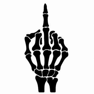 Sticker autocollant main en squelette qui lève le majeur décoration decostickerstore - XWKFJF