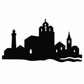 Sticker autocollant skyline saintes maries de la mer décoration decostickerstore - BYULZ4