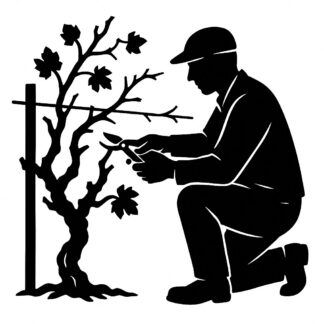 Sticker autocollant tailleur de ceps de vigne palissée décoration decostickerstore - DCQ41L