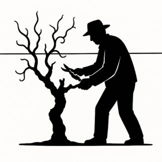 Sticker autocollant tailleur de ceps de vigne sur fil décoration decostickerstore - ZQUS27