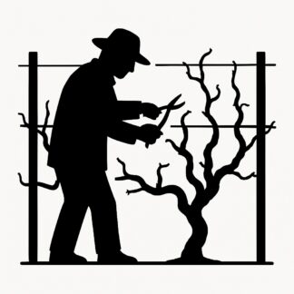 Sticker autocollant tailleur de ceps de vignes palissées décoration decostickerstore - 3TCA4D