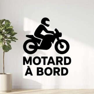 Sticker autocollant Motard à bord décoration decostickerstore - 2BHUFP