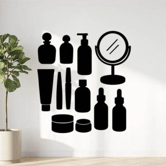 Sticker autocollant 10 produits cosmétiques et parfums et miroir décoration decostickerstore - 2CKYXU