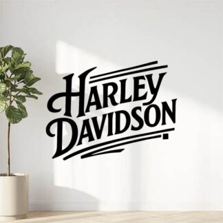 Sticker autocollant écriture de la signature Harley Davidson style art déco décoration decostickerstore - 3T2OF9