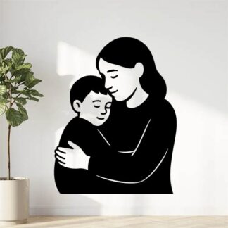 Sticker autocollant Maman fait câlin à son enfant. décoration decostickerstore - 4SYVNY