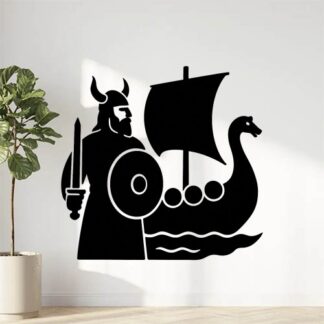 Sticker autocollant Viking et drakar décoration decostickerstore - 4ZP0NL