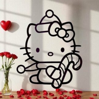 Sticker autocollant hello Kitty Noël