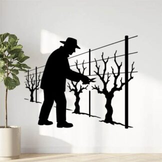 Sticker autocollant tailleur de rang de CEPS DE VIGNE palisses EN HIVER décoration decostickerstore - ABRHP4