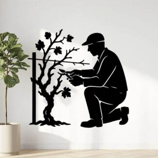 Sticker autocollant tailleur de ceps de vigne palissée décoration decostickerstore - DCQ41L