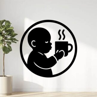 Sticker autocollant L'adhésif du café de l'enfant décoration decostickerstore - FI8OPF