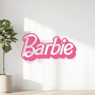 Autocollant Je veux le symbole écrit de Barbie rose à l'extérieur et blanc à l'intérieur. décoration decostickerstore - G6DQMC