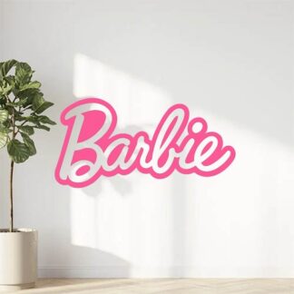 Autocollant Je veux le symbole écrit de Barbie rose à l'extérieur et blanc à l'intérieur, mais comme avant, sans bord noir. décoration decostickerstore - KJSX4R